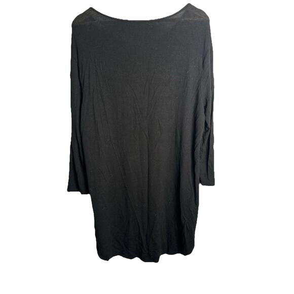 Chicos Tunic Top Womens Sz 2 Mixed Media Animal Print Slinky Travel Comfortable - Picture 5 of 7